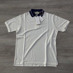 Gucci Men White Polo Shirt "M"